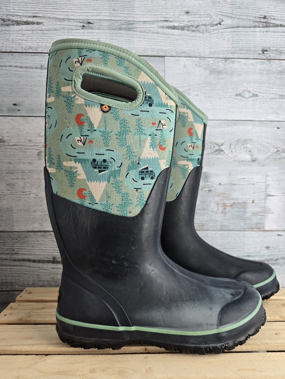 Bogs Classic Tall X David Rollyn Boots Rain Snow Womens Size 7